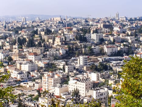 Jerusalem, Israel - May 23, 2013: The city of Jerusalem, sights of the city and Israel, religious symbols and buildings in the streets of the city.