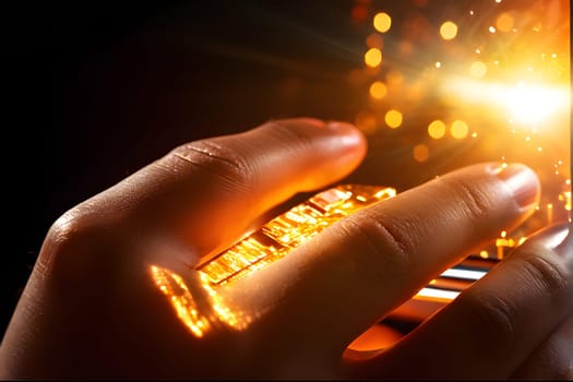 Hands typing on a keyboard - symbol image via AI