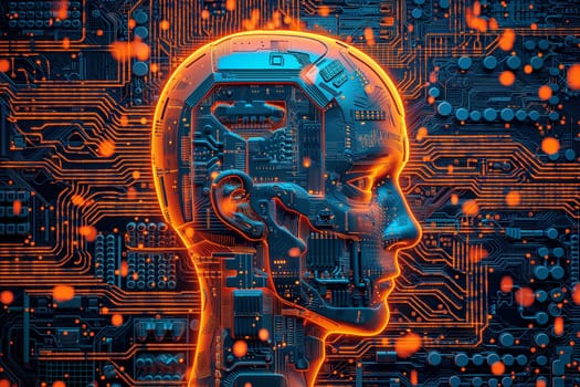 Artificial intelligence cyber algorithms, cyborg, virtual cyberspace, human communitcation with robot, business and digital ethnics
