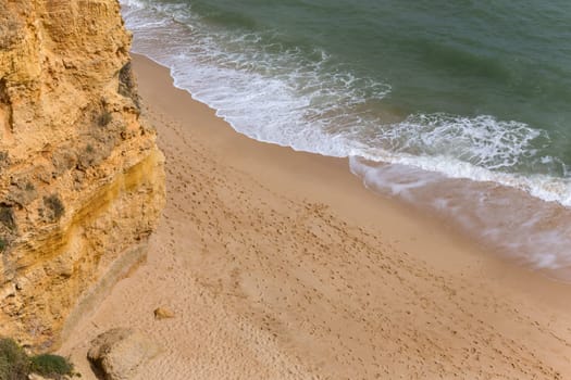 The famous beach of Praia da Marinha in Lagoa. This beach is a part of famous tourist region of Algarve.