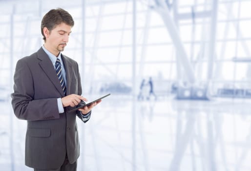 young businessman with a tablet pc, at the office