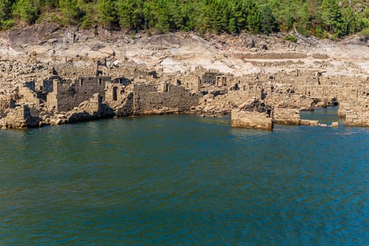 The old ruins of Vilarinho das Furnas, located in Campo de Geres, Terras de Bouro, on margins of River Homem