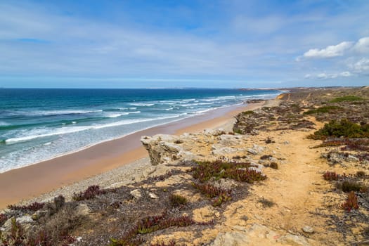Landscape of Sao Torpes coast in Alentejo, Portugal