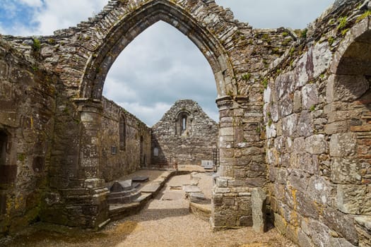 The St Declan's Monastery whose most important monuments are the 30m high round tower and the roofless cathedral