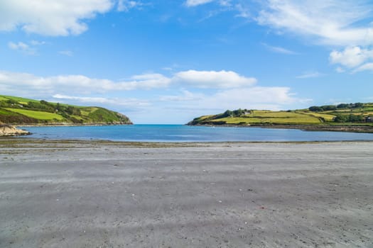 Beach in Tralong Bay at County Cork, Ireland.