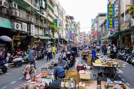 Taipei, Taiwan 17 October 2023: Bangka street market in Taipei city