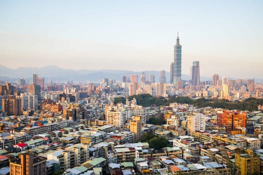 Taipei, Taiwan 09 December 2023: Taipei city downtown