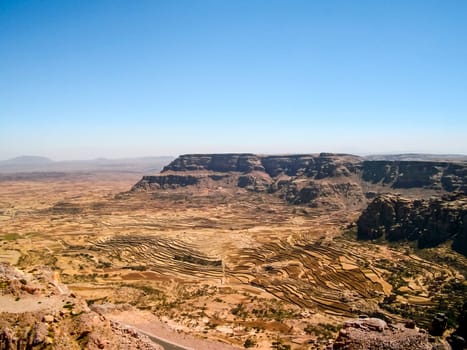 Desert in Yemen, the nature of the desert of the Middle East.