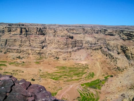 Desert in Yemen, the nature of the desert of the Middle East.
