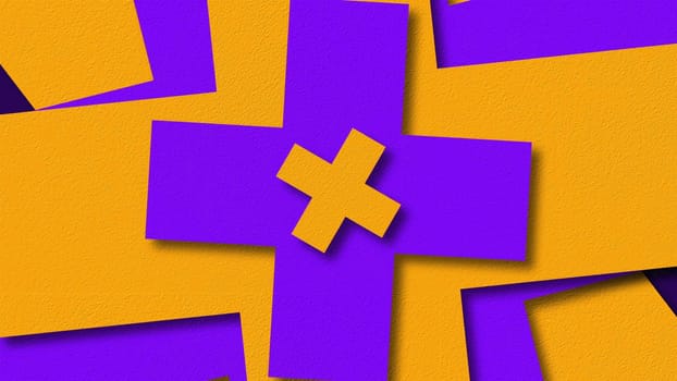 Abstract cross shapes. Computer generated 3d render