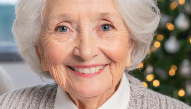 happy elderly woman