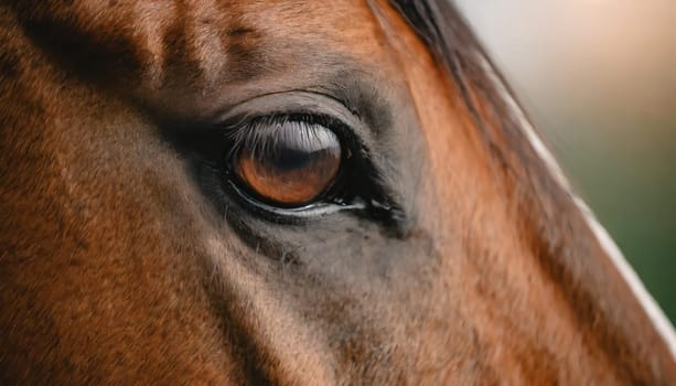 Eye of Arabian bay horse