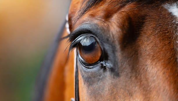 Eye of Arabian bay horse
