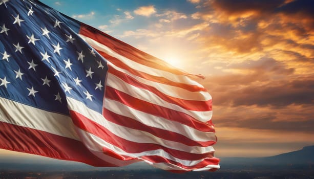 Illustration of the USA national flag