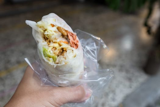 Traditional Taiwanese spring roll food