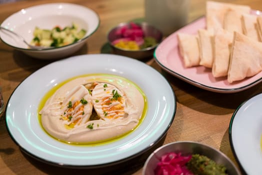 Hummus with egg israel cuisine