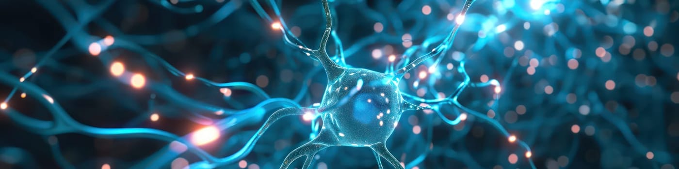 Neural network artificial intelligence tech abstract background. Generative AI design