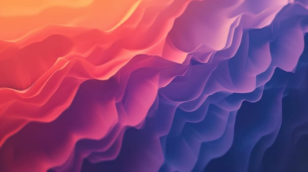 Vivid liquid glossy waves abstract background. Generative AI design