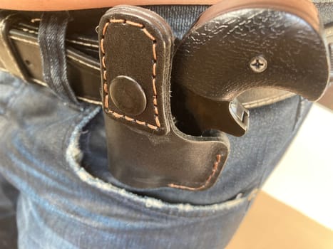 Revolver with holster for concealed carry of the weapons