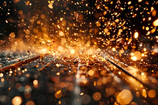 Industrial abstract for background,  metal welding and manufacturing. AI generated