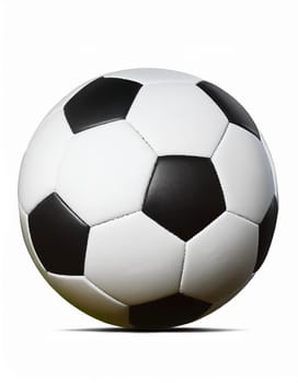 soccer ball on white
