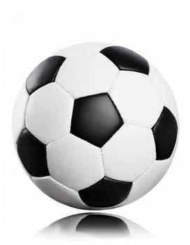 soccer ball on white