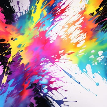 Washed-out watercolors as a background. Bright colors that run. Colorful splashes of color. AI generated image