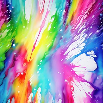 Washed-out watercolors as a background. Bright colors that run. Colorful splashes of color. AI generated image