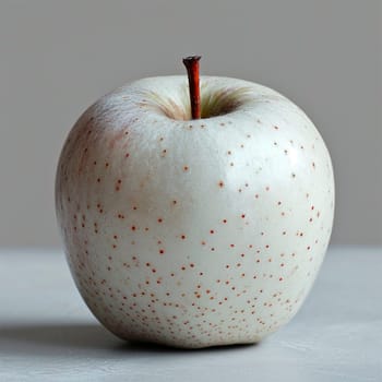 Ripe white apple on a white background AI generated image