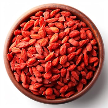 Goji berries on white isolated background AI generated image