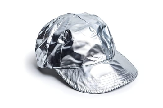 Foil hat on white background. Neural network generated image. Not based on any actual scene or pattern.