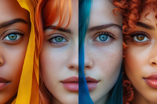 Women Day, International Women’s Day, Collage of women from around the world, Women who are diverse and inclusive, Inclusive of race and religion, Generative Ai