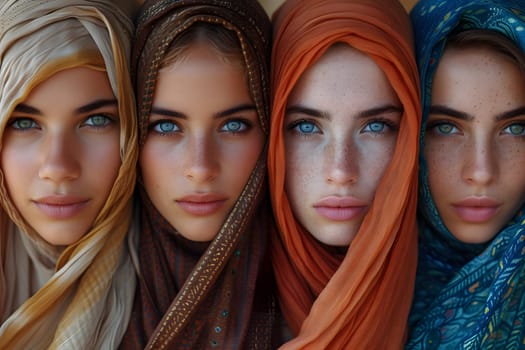 Women Day, International Women’s Day, Collage of women from around the world, Women who are diverse and inclusive, Inclusive of race and religion, Generative Ai