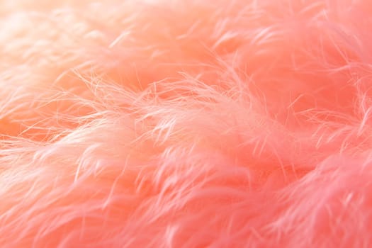 Peach fuzz color fluffy fur full-frame background. Neural network generated in January 2024. Not based on any actual scene or pattern.