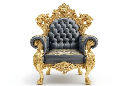 Gray velvet capitonner technique armchair on white background. Digitally generated image. Not based on any actual person, scene or pattern.