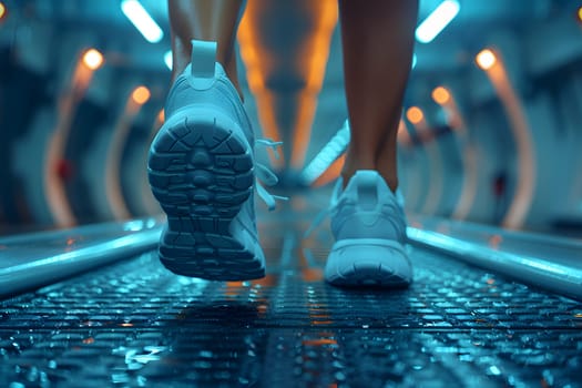 Close-up of a person's shoe while walking. Suitable for accompanying articles about the walking benefits, articles recommending places to walk for exercise, posting pictures with quotes about walking