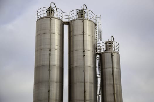 Detail of industrial storage for cereals