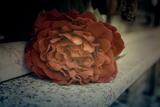 Detail of old bouquet of flowers, romantic gift