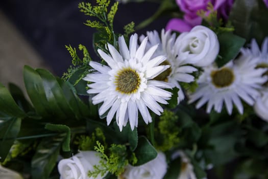 Detail of old bouquet of flowers, romantic gift