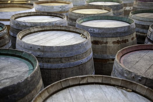 Detail of antique storage for wine and alcoholic beverages