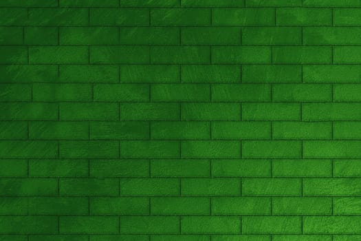 Background image of a decorative green brick wall with dirt and streaks in close-up