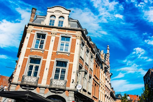 LEUVEN, BELGIUM - AUG 25, 2022: Architecture of Leuvenn in the Flemish Region of Belgium