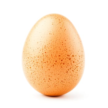one chicken egg isolated on white background