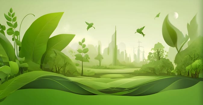 Abstract green ecology conceptual image