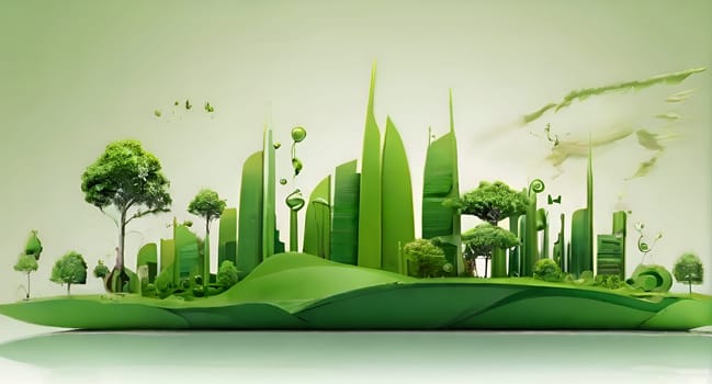 Abstract green ecology conceptual image