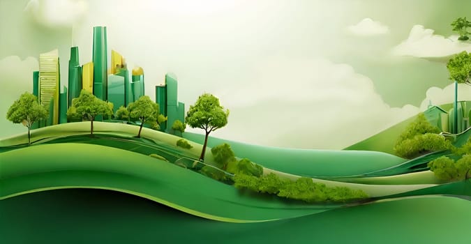 Abstract green ecology conceptual image