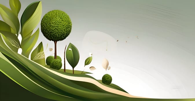 Abstract green ecology conceptual image