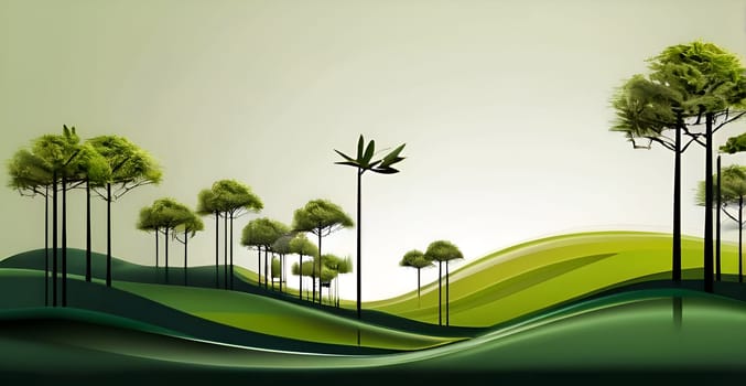 Abstract green ecology conceptual image