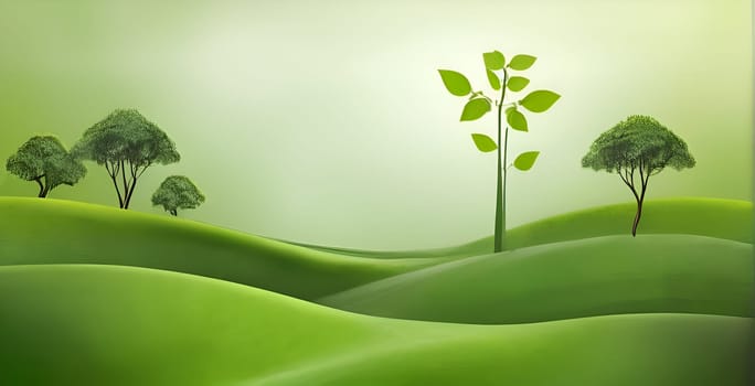 Abstract green ecology conceptual image