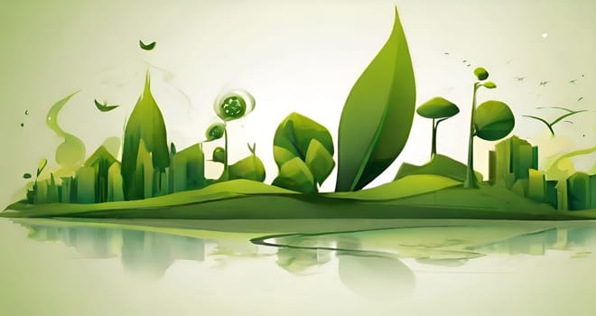 Abstract green ecology conceptual image